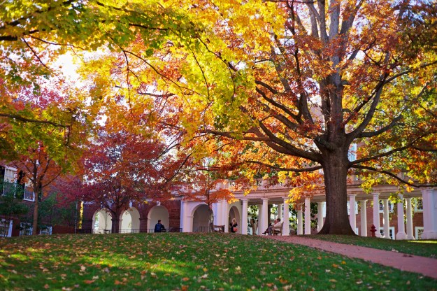 Near the University of Virginia rotunda.