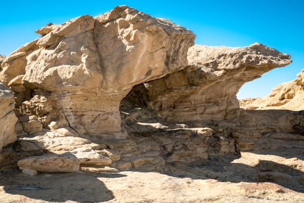 Sandstone formations at Sandstone Bluffs Overlook in El Malpais