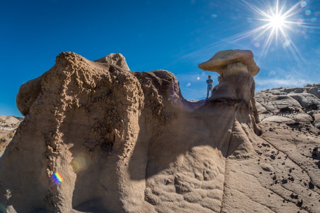 Bisti Badlands and Sun Star