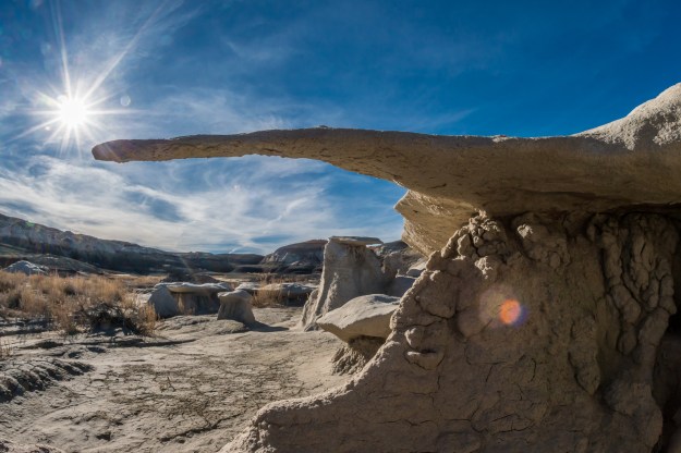 Rock formations in the Bisti Badlands